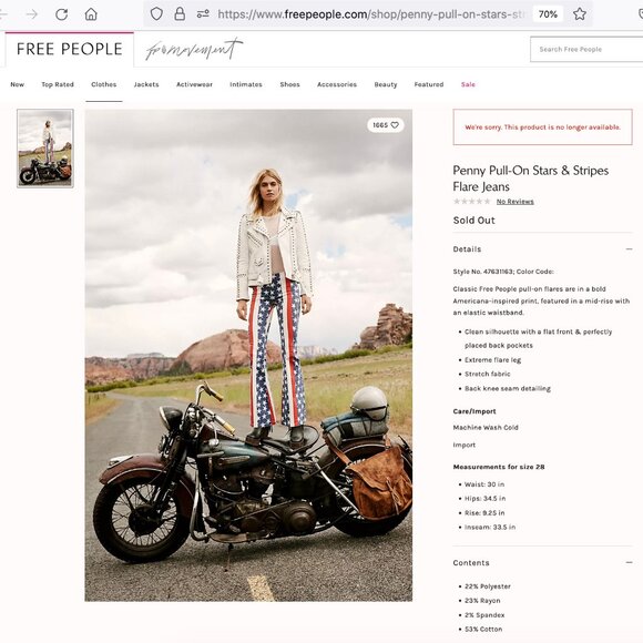 NWOT Free People Penny Pull-On Printed Flare Jeans Sz 28 - Picture 14 of 16